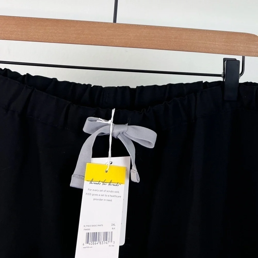 NWT FIGS Pisco Basic Scrub Pants For Men in Black